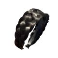 Wig Hair Hoop Women's Wig Stickers Wig Set Natural Widened Twist Braid Hair Band Simulation Hair Accessories Cover Cover Gray Hair Artifact.