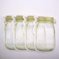 200 Pcs Reusable Mason Jar Zipper Bags Snack Food Storage Bag Seal Bags Candy Nuts Cookies Kitchen Organizer.