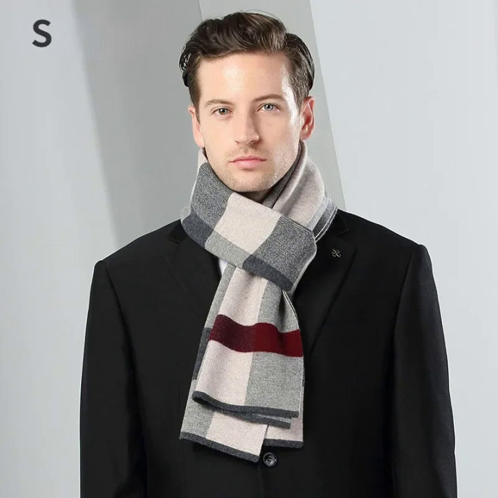 【Pioneer Gong】High Quality Pure 100% Wool Men Scarf Soft Warm Cashmere Muffler Male Autumn Winter Shawl Business Scarf Chrismas Gift Boy