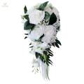 2pcs Wedding Hand Bouquet Bridal Holding Artificial Flowers White.