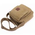 Men's Casual Style Canvas Shoulder Messenger Bags Multi-Pocket With Lid Handbag Crossbody Flap Bag For Man Business Sling Bag.