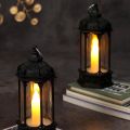 1 Pcs Acrylic Antique LED Hurricane Lantern Lamp, Wall Hanging Led String Light Holder for Wall Home, Drawing, Living Room, Bedroom, Restaurant, Wall Decor for Christmas.