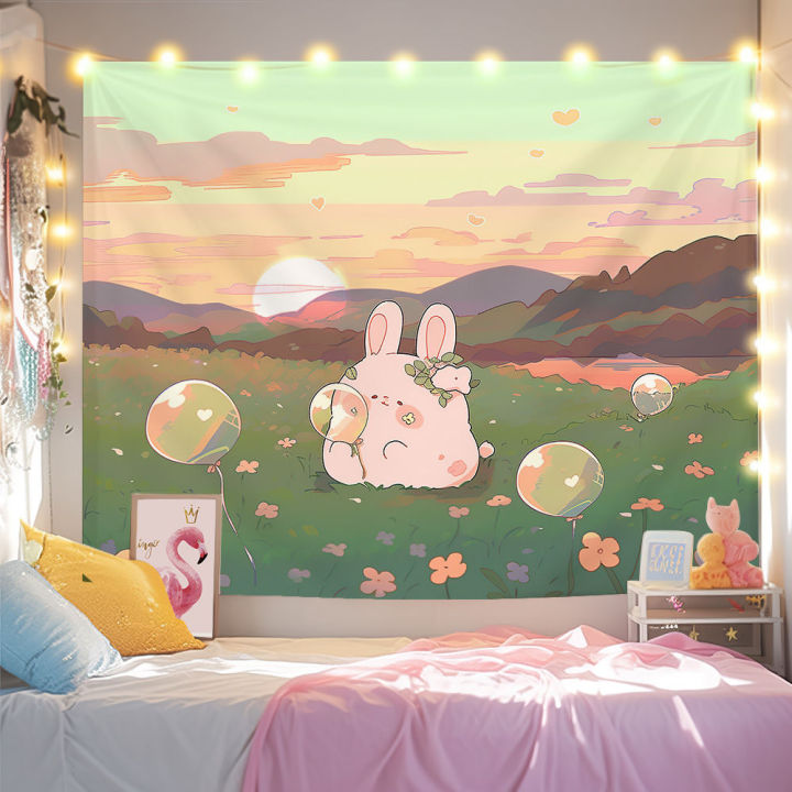 Cute%20Cartoon%20CureinsWind%20Xiaohongshu%20Bedroom%20Background%20Cloth%20Wall%20Cloth%20Live%20Tapestry%20Bedspread%20Decorative%20Canvas%20-%20Image%203