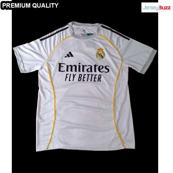 Real Madrid New Home Kit Jersey 25/26 | Half Sleeves | Player Edition | Thai Premium Fabric | UEFA Champions 2024 Design | Men & Women | M-XXL