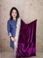 Velvet Shawls For Women Fabric With Stone Work. 