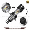 Motorcycle 12v H4 Hi Low beam Motoled M8 Headlight LED Bulbs White & Yellow Light. 