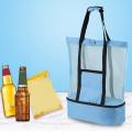Large Capacity Picnic Preservation Beach Bag Double-Layer Thermal Insulation Mesh Beach Picnic Bag For Swimming Camping Pic T8G1. 