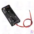 2 Tank Battery Holder AA 2 Tank Rechargeable Battery Holder 14500 Two Slot Plastic Storage Box Case With Leads Cable Wire. 