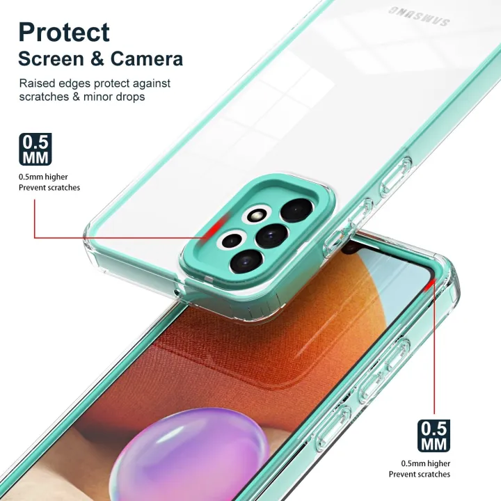 Transparent%20Phone%20Case%20For%20Samsung%20Galaxy%20A13%204G%20Soft%20TPU%20Shockproof%20Casing%202%20in%201%20Candy%20Colors%20Clear%20Silicone%20Back%20Cover%20-%20Image%204