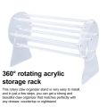 Neatly Store Claw Clips Elegant Hair Clip Display Storage 360-degree Rotating Acrylic Claw Clip Organizer for Women Girls. 