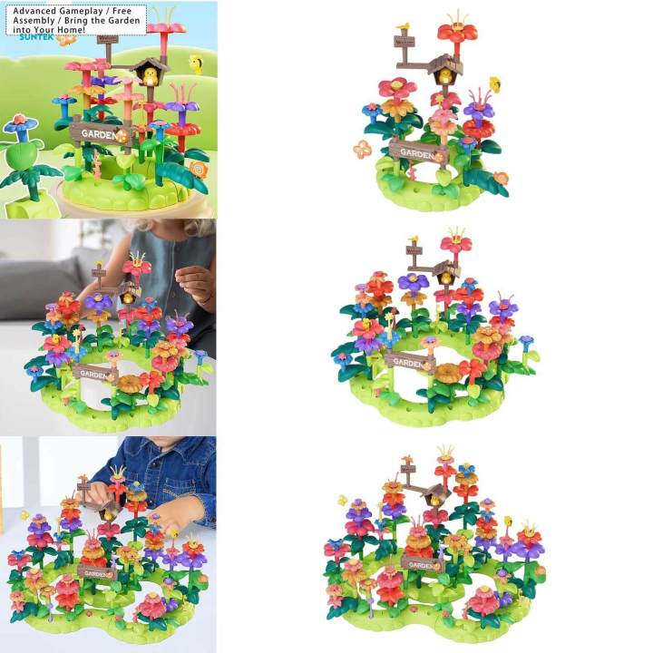 Growing%20Flower%20Blocks%20Playset%20Educational%20for%20Interaction%20Recognition%20Number%20-%20Image%203