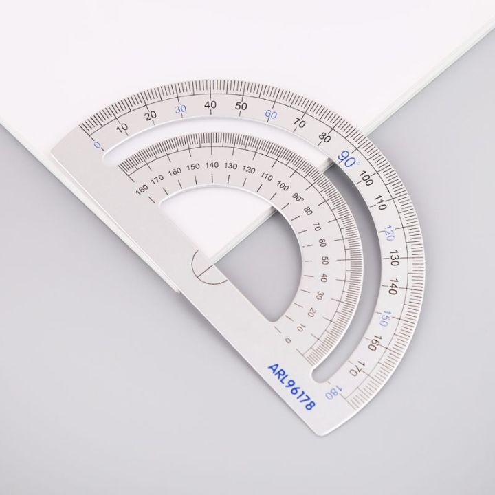 4Pcs%20Drawing%20School%20Supplies%20Set%20Square%20Triangle%20Ruler%20Aluminum%20Alloy%20Protractor%20-%20Image%205