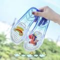 Crystal Slippers Women's Summer Korean Style ins Cute Cartoon Student Outer Wear Non-Stinky Feet Transparent Beach Sandals for Women M.