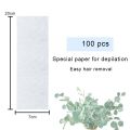 100pcs/bag Women Men Hair Removal Wax Paper Nonwoven High Quality Body Leg Arm Lip Hair Removal Epilator Wax Strip Paper Roll. 