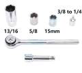 40 Pcs Combination Socket Wrench Set With Box - Silver. 