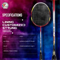Lining Badminton Racket with customized strung. 