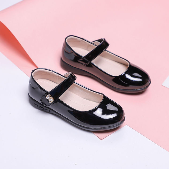 Girls%20black%20princess%20shoes%20bow%20rhinestone%20leather%20shoes%20large%20and%20middle%20children%20soft%20soled%20single%20shoes%20British%20school%20shoes%20factory%20direct%20sales%20-%20Image%203