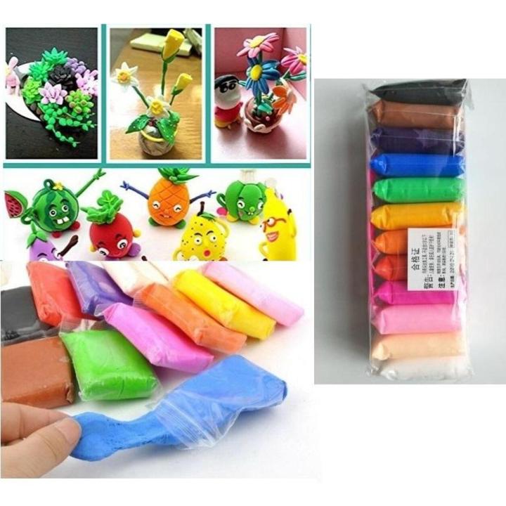 12 Color Super Clay Modeling With Tools Children Educational Toys Diy Gifts - Clay