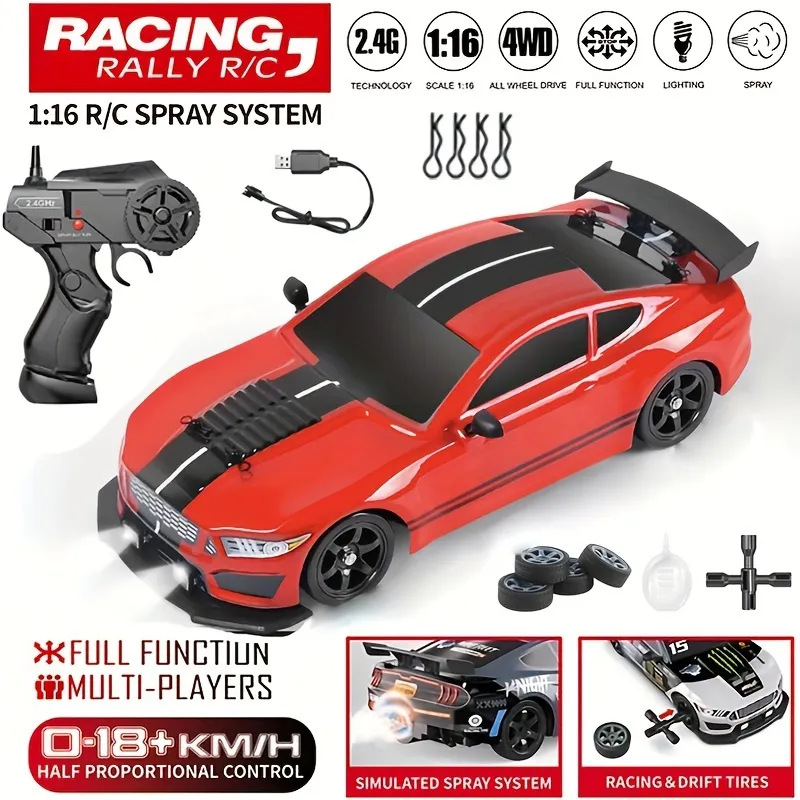 1:16 RC Drift Car, 18KM/H Fast RC Car High Speed Drift Remote