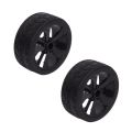 65mm Black - Elite TPE Plastic Wheel Set of 2 Pieces. 
