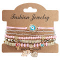 Bohemian Handmade Beads Bracelet Set For Women Summer Colorful Beaded Chain Bangle Girls Boho Jewelry Accessories.