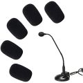 Microphone Windscreen Sponge Cover Mic Foam Cap for Gooseneck Meeting Mic Black 1 pices. 