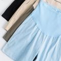 Cotton and Linen Maternity Shorts for Pregnant Women Pants Gravida Clothes Pregnancy Clothing Mother Wear High Waist. 
