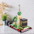 Miniature Figurines Garden Ramadan Crafts Muslim Kaaba Clock Tower Model Islamic Architecture Handicrafts Home Desktop Decor - Clock.