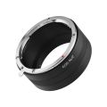 Manual Lens Mount Adapter Ring for Canon EF Mount Lens to Nikon Z5/Z6/Z7/Z50 Z-Mount Mirrorless Camera - black. 