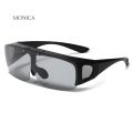 Square Photochromic Polarized Sunglasses Men Women Side Shield Flip Up Driving Sun Glasses Night Vision Goggles Eyewear glasses.