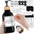 Removable Waterproof label Kitchen Dish Soap Bathroom Shampoo and Conditioner Soap Dispenser Sticker Unique Bottle Stickers. 