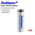 1.5V Type C 2400mWh lithium Li-Ion 1.5 volt battery size aa rechargeable battery with Micro Type C- 2pcs. 