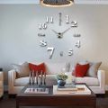 3D Diy Mirror Wall Clock.