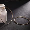 Women Hoop Earrings Exaggerated Hoop Ear Loop Smooth Ring Earring Stainless Steel Jewelry For Women. 