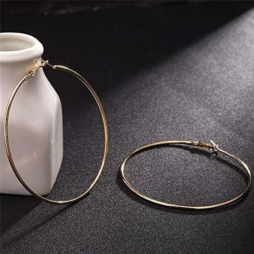 Women%20Hoop%20Earrings%20Exaggerated%20Hoop%20Ear%20Loop%20Smooth%20Ring%20Earring%20Stainless%20Steel%20Jewelry%20For%20Women%20-%20Image%204
