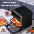 Haison Digital Air Fryer with LED Display, Multi-Function Kitchen Countertop Oven, Smart Touch Control.