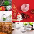 15 PCS Round Clear Christmas Balls Fillable DIY Christmas Tree Balls Made of Plastic Christmas Balls Tree Decorations.