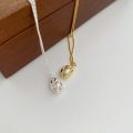 PONYKISS Real 925 Sterling Silver Pearl Irregular Geometry Choker Necklace For Women Classic Fine Jewelry Minimalist Accessories.