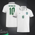 Brazil Short Sleeve Collart Polo Football Jersey For Men - Neymar jr 10 Half Sleeve Collar Polo t shirt - Brazil 10 Jersey.
