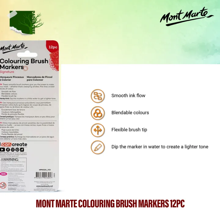 Mont%20Marte%20Colouring%20Brush%20Markers%2012pc%20-%20Image%202