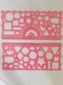 2 pieces Different Shapes Template Ruler / Spirograph Ruler / Geometric Drawing Toys / Stencil Tools / Drafting Design.