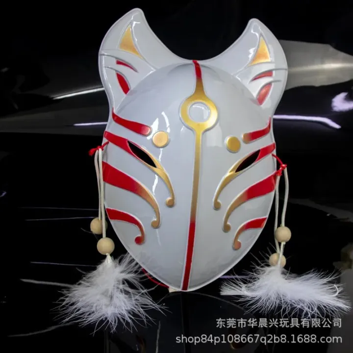 Japanese%20Fox%20Masks%20Cat%20Face%20Mask%20PVC%20Japanese%20Style%20Wind%20Fox%20Anime%20Cosplay%20Costumes%20Rave%20Masquerade%20Cosplay%20Props%20for%20Adult%20-%20Image%204