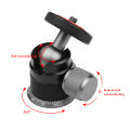 Aluminum Alloy Tripod Ball Head Mount Panoramic 360° Swivel 180° Flip with Scaled Base Universal 1/4 Mounting for DSLR Mirrorless Camera Tripod Mounting.