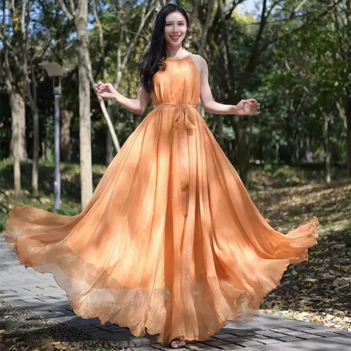 New%20Summer%20Chiffon%20Extra%20Long%20Large%20Swing%20Dress%20Women%20Solid%20Chiffon%20Beach%20Dress%20Summer%20Bohemian%20Maxi%20Dress%20Ladies%20Party%20Vestidos%20-%20Image%203