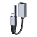 3in1 USB C to 3.5mm/Type-C/IOS Aux Audio Adapter Gray.