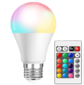 16 Colors RGB Bulb LED Multicolor Bulb E27 Base 220V Household Lighting Dimmable 24 Key Remote Control Atmosphere Neon Light.