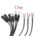 Machine Repair Extension Cable IY Audio Ear/4 Extreme Bare Female Jack Mono MM Male Plug/5/3.5 1 Piece 2./Stereo AUX 2/3 Line Connector D. 