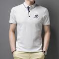 New Embroidered Polo Shirt Men's High-end Luxury Top Summer Casual Lapel Short Sleeve T-shirt. 