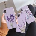 Lavender Flower Plant Back Cover Cases for iPhone 13 12 Mini 11 Pro Max XR XS Max X 10 SE 2020 6 6S 7 8 Plus Silicone Matte Case.