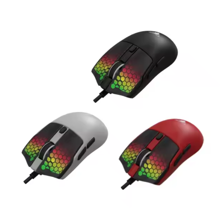 Ergonomic 7D RGB 7200 DPI Wired Gaming Mouse 725F IC Optical with Braid ...